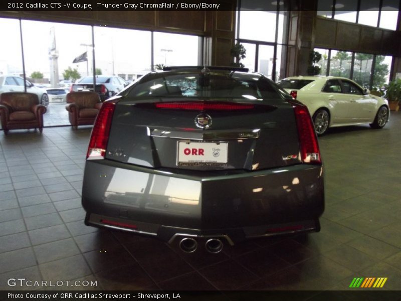 Thunder Gray ChromaFlair / Ebony/Ebony 2012 Cadillac CTS -V Coupe