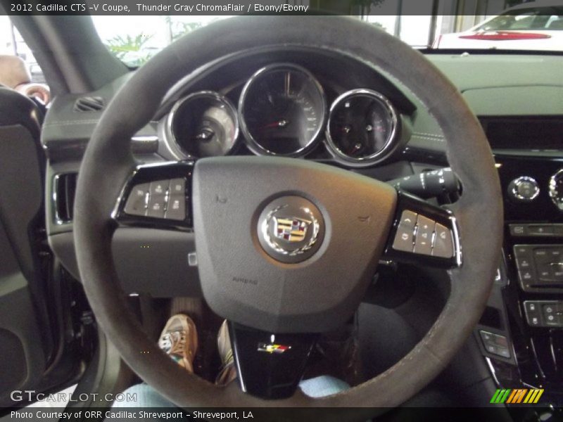 Thunder Gray ChromaFlair / Ebony/Ebony 2012 Cadillac CTS -V Coupe