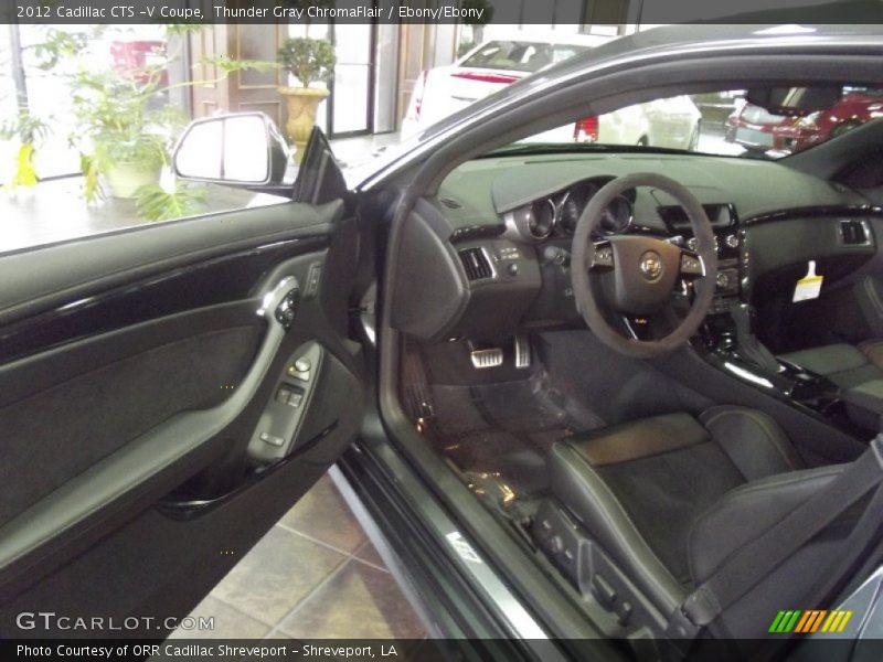 Thunder Gray ChromaFlair / Ebony/Ebony 2012 Cadillac CTS -V Coupe