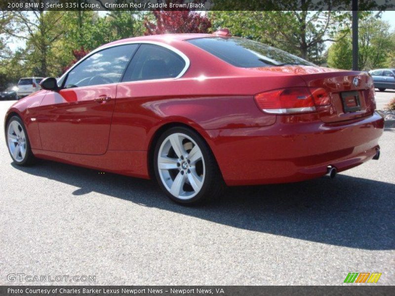 Crimson Red / Saddle Brown/Black 2008 BMW 3 Series 335i Coupe