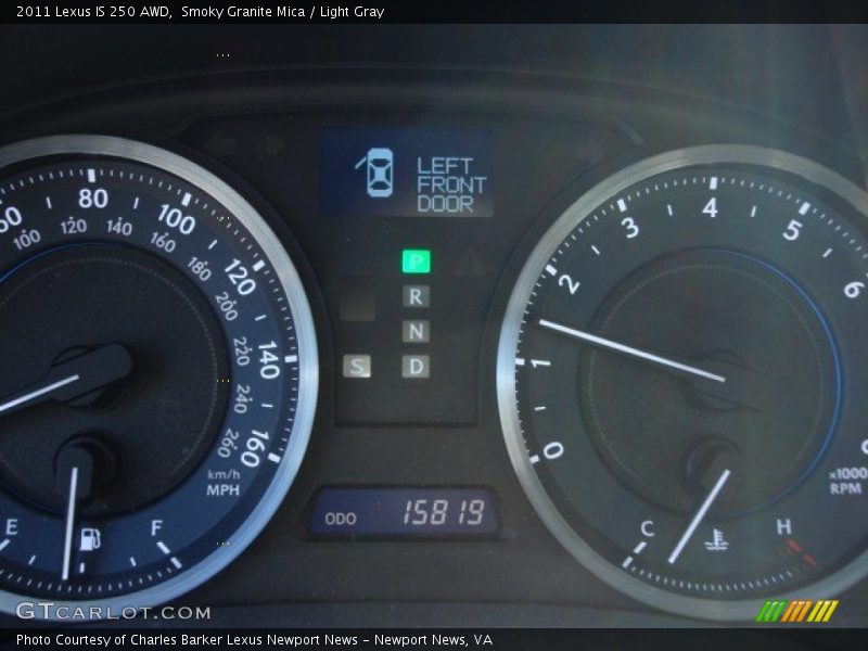 Smoky Granite Mica / Light Gray 2011 Lexus IS 250 AWD