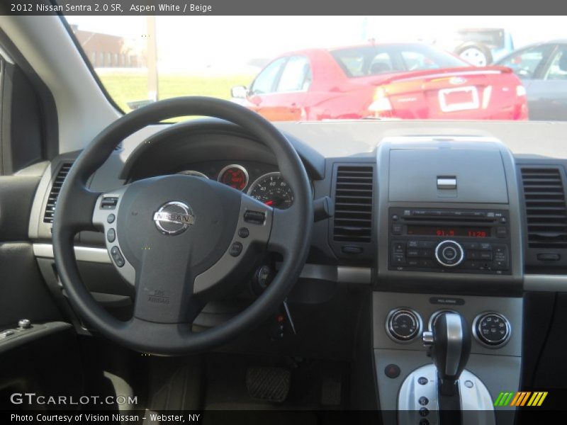 Aspen White / Beige 2012 Nissan Sentra 2.0 SR