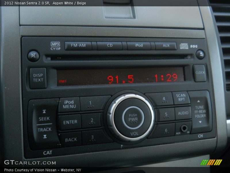 Aspen White / Beige 2012 Nissan Sentra 2.0 SR