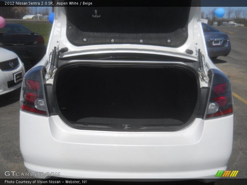 Aspen White / Beige 2012 Nissan Sentra 2.0 SR