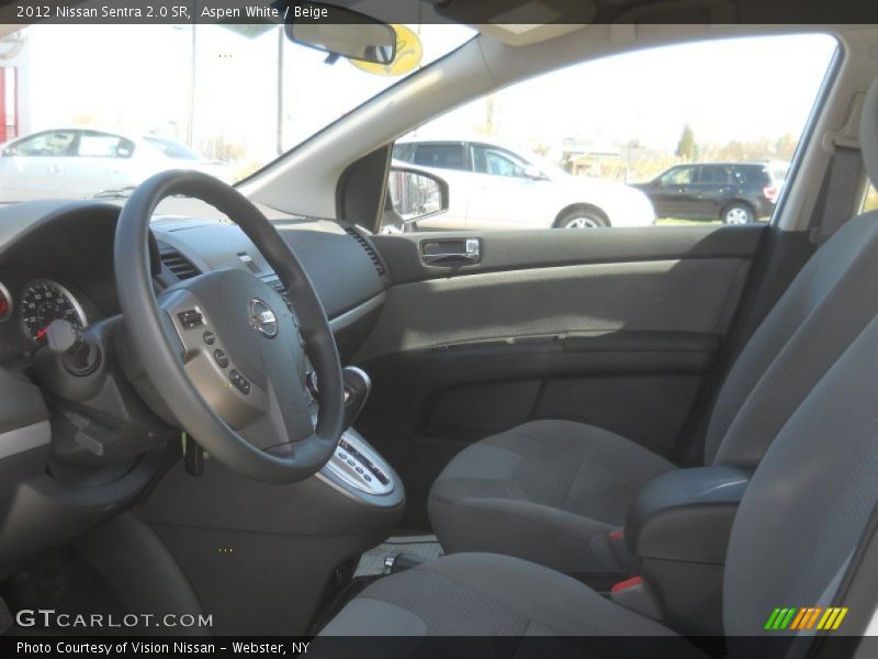 Aspen White / Beige 2012 Nissan Sentra 2.0 SR