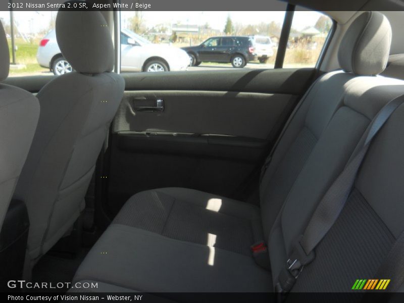 Aspen White / Beige 2012 Nissan Sentra 2.0 SR