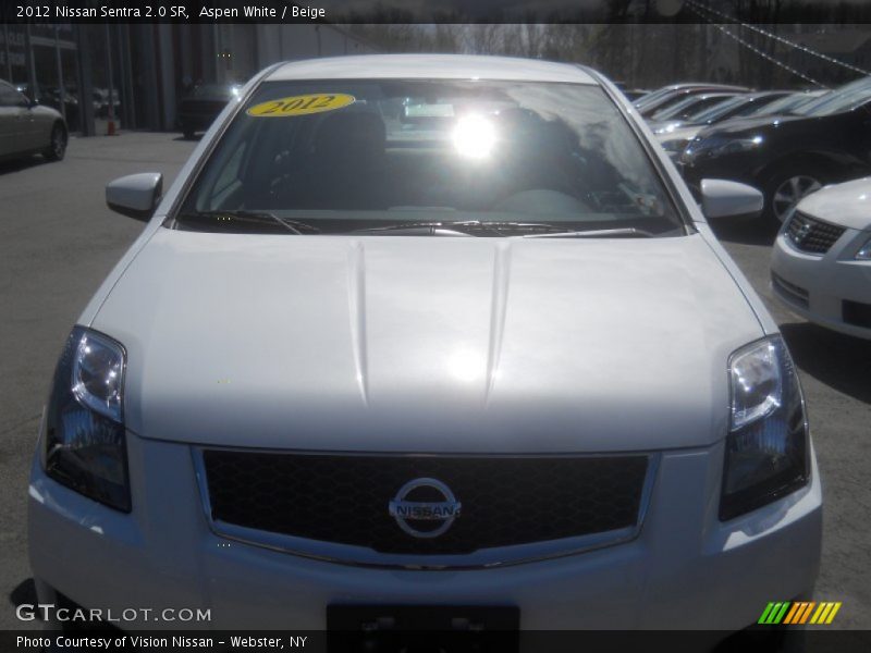 Aspen White / Beige 2012 Nissan Sentra 2.0 SR