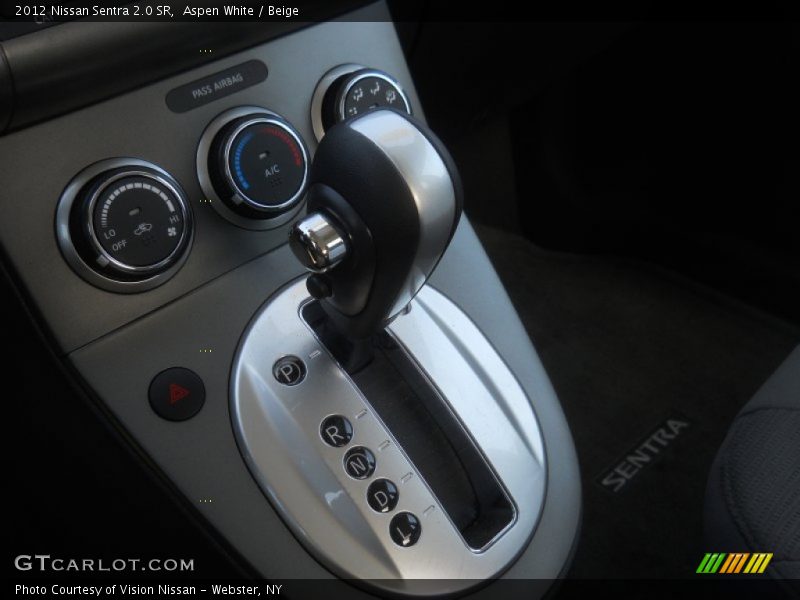 Aspen White / Beige 2012 Nissan Sentra 2.0 SR