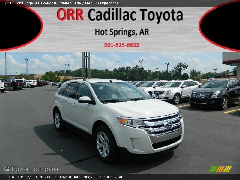 White Suede / Medium Light Stone 2012 Ford Edge SEL EcoBoost