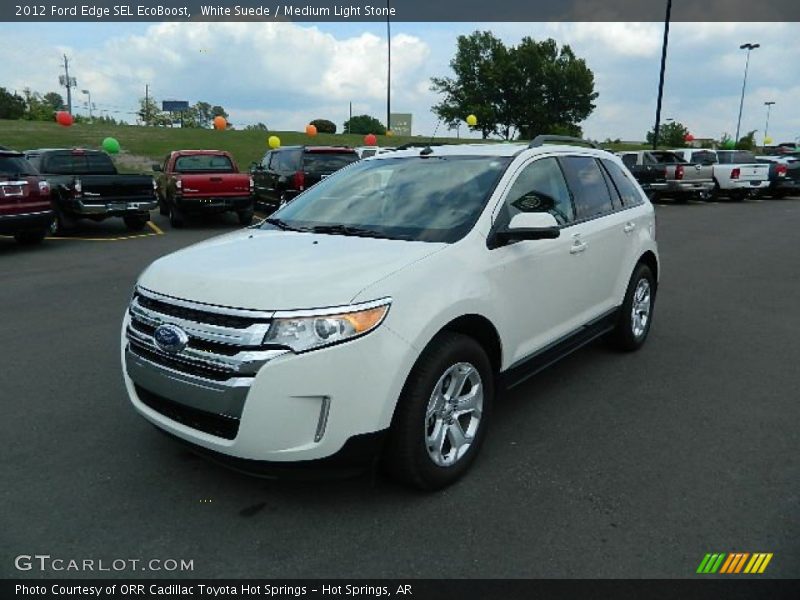 White Suede / Medium Light Stone 2012 Ford Edge SEL EcoBoost