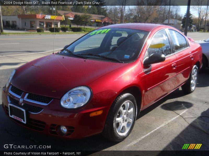 Blaze Red Pearlcoat / Dark Slate Gray 2004 Dodge Neon SXT