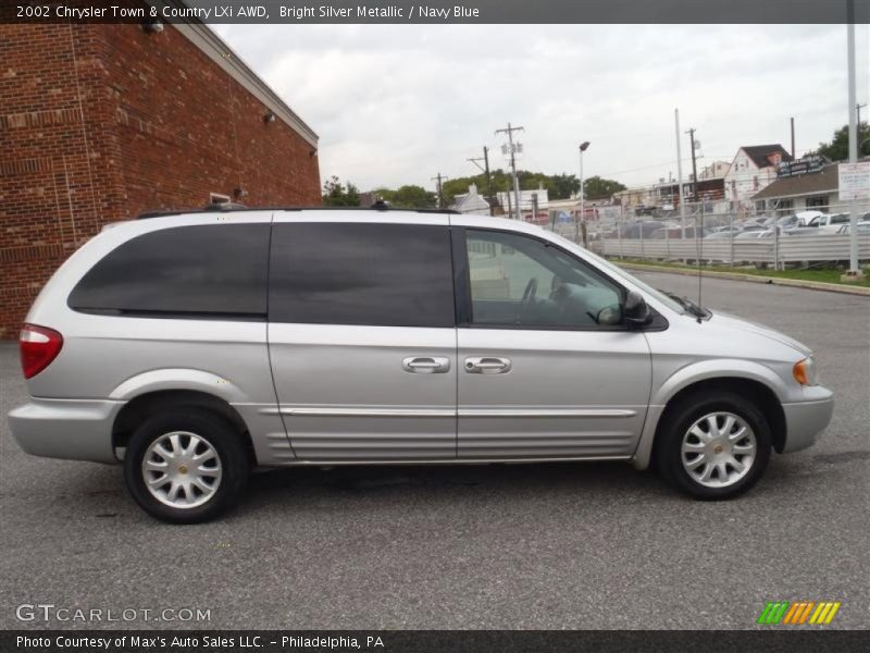 Bright Silver Metallic / Navy Blue 2002 Chrysler Town & Country LXi AWD