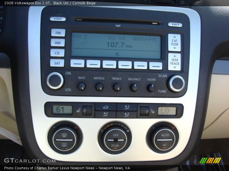 Black Uni / Cornsilk Beige 2008 Volkswagen Eos 2.0T