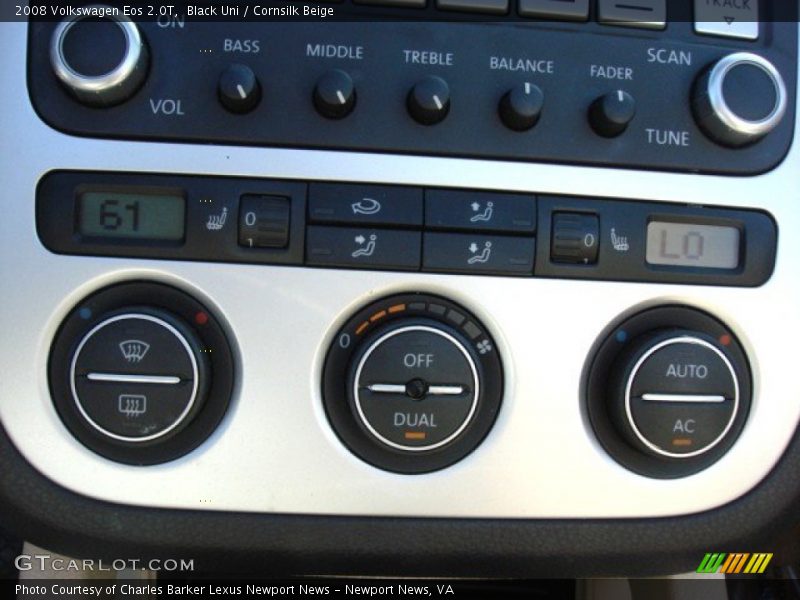 Black Uni / Cornsilk Beige 2008 Volkswagen Eos 2.0T