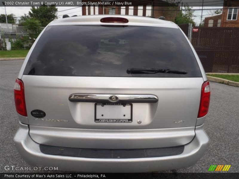 Bright Silver Metallic / Navy Blue 2002 Chrysler Town & Country LXi AWD