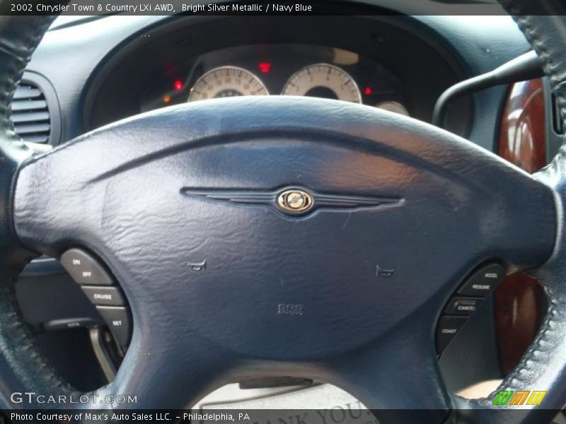 Bright Silver Metallic / Navy Blue 2002 Chrysler Town & Country LXi AWD