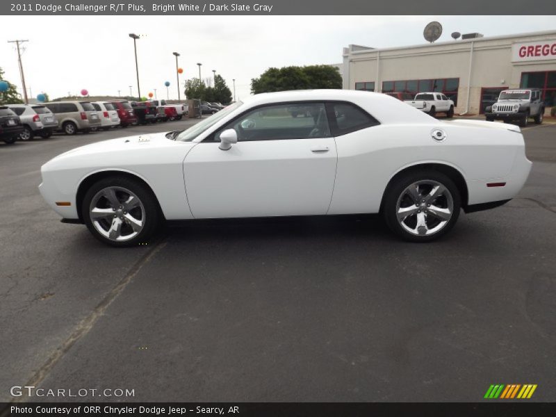 Bright White / Dark Slate Gray 2011 Dodge Challenger R/T Plus