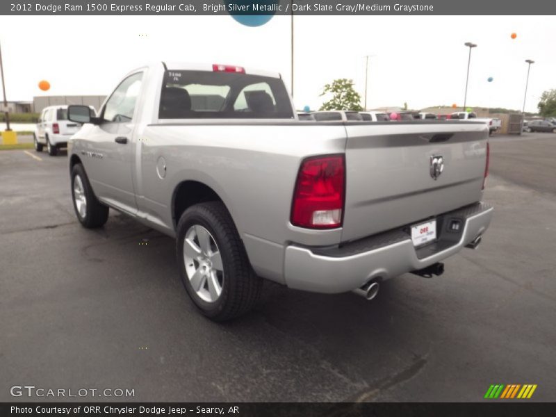 Bright Silver Metallic / Dark Slate Gray/Medium Graystone 2012 Dodge Ram 1500 Express Regular Cab