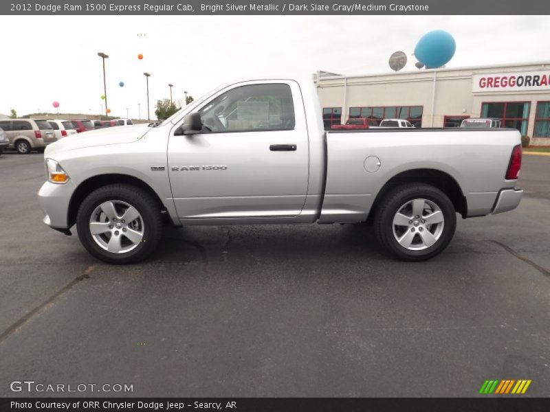 Bright Silver Metallic / Dark Slate Gray/Medium Graystone 2012 Dodge Ram 1500 Express Regular Cab