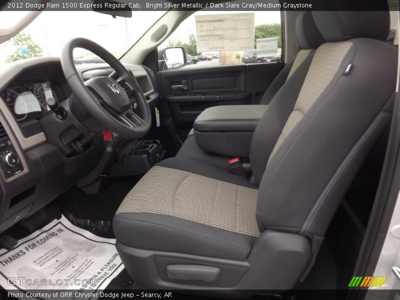 Bright Silver Metallic / Dark Slate Gray/Medium Graystone 2012 Dodge Ram 1500 Express Regular Cab