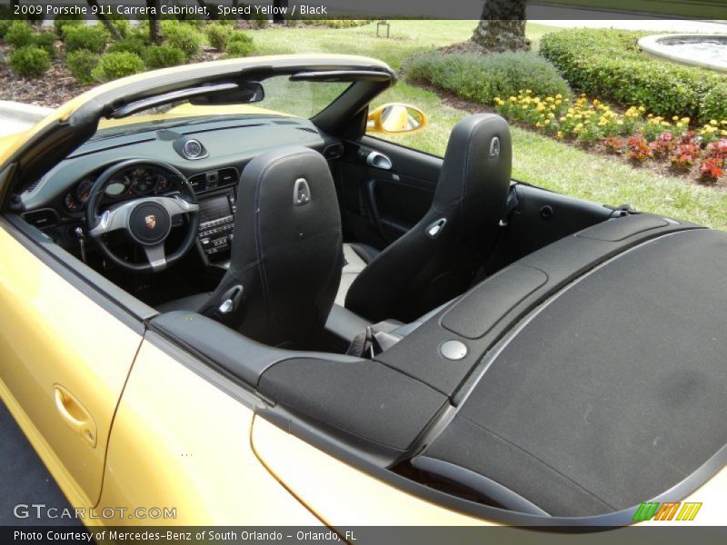 Speed Yellow / Black 2009 Porsche 911 Carrera Cabriolet