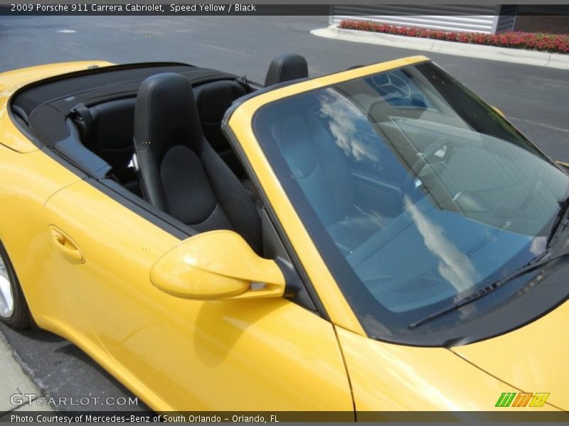 Speed Yellow / Black 2009 Porsche 911 Carrera Cabriolet
