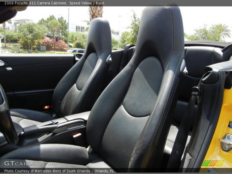 Speed Yellow / Black 2009 Porsche 911 Carrera Cabriolet