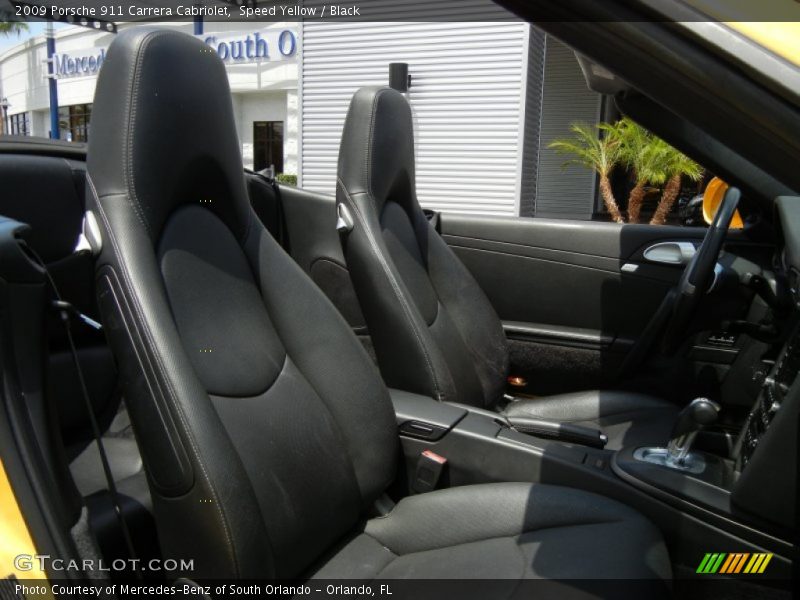Speed Yellow / Black 2009 Porsche 911 Carrera Cabriolet