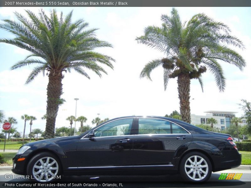 Obsidian Black Metallic / Black 2007 Mercedes-Benz S 550 Sedan