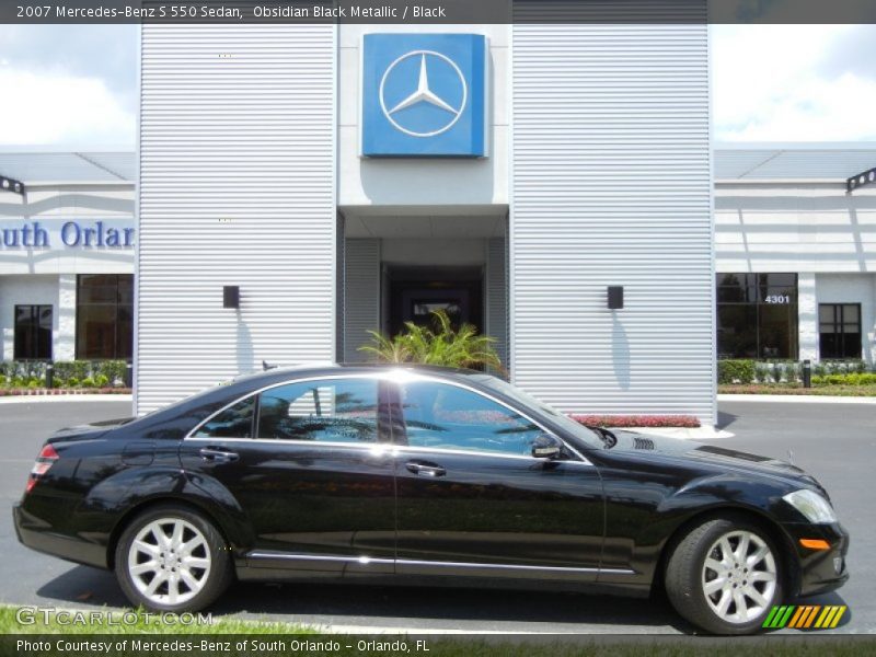 Obsidian Black Metallic / Black 2007 Mercedes-Benz S 550 Sedan