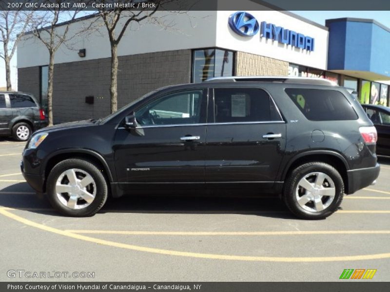 Carbon Metallic / Brick 2007 GMC Acadia SLT AWD