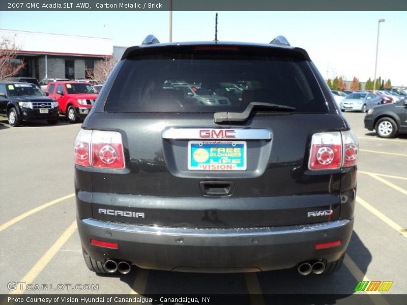 Carbon Metallic / Brick 2007 GMC Acadia SLT AWD