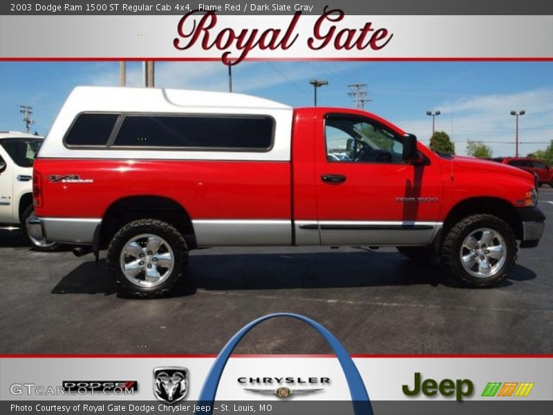 Flame Red / Dark Slate Gray 2003 Dodge Ram 1500 ST Regular Cab 4x4