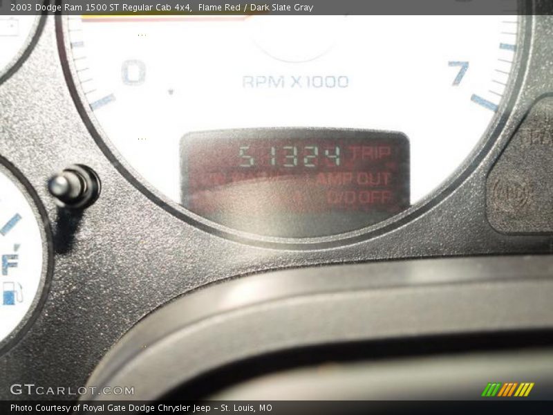 Flame Red / Dark Slate Gray 2003 Dodge Ram 1500 ST Regular Cab 4x4
