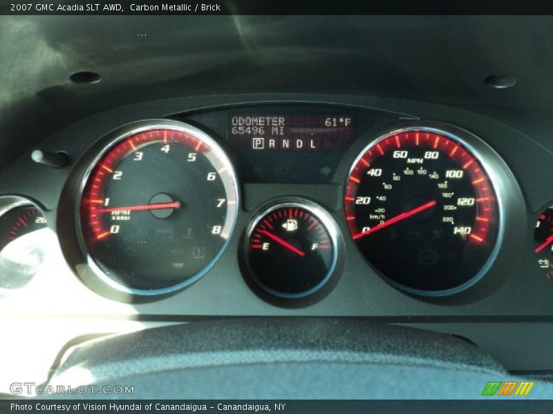 Carbon Metallic / Brick 2007 GMC Acadia SLT AWD