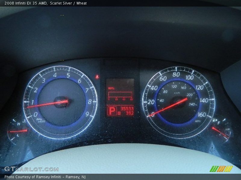 Scarlet Silver / Wheat 2008 Infiniti EX 35 AWD