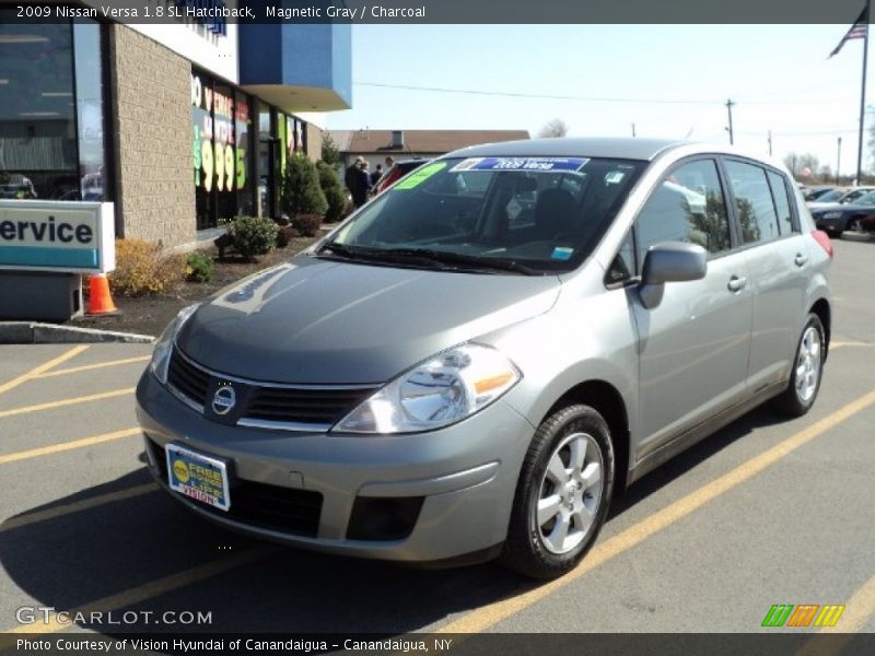 Magnetic Gray / Charcoal 2009 Nissan Versa 1.8 SL Hatchback