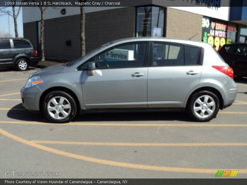 Magnetic Gray / Charcoal 2009 Nissan Versa 1.8 SL Hatchback