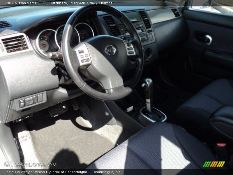 Magnetic Gray / Charcoal 2009 Nissan Versa 1.8 SL Hatchback