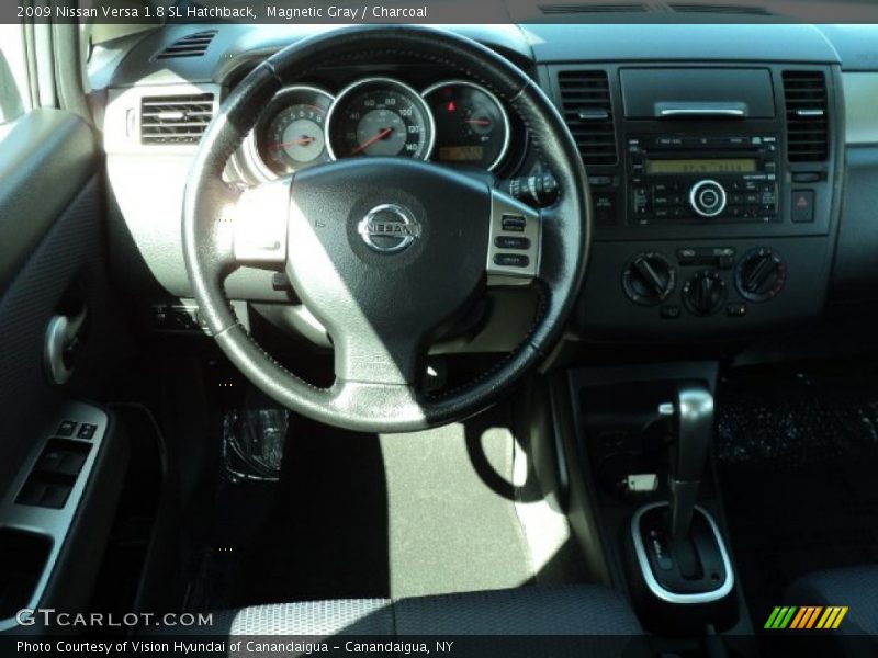 Magnetic Gray / Charcoal 2009 Nissan Versa 1.8 SL Hatchback