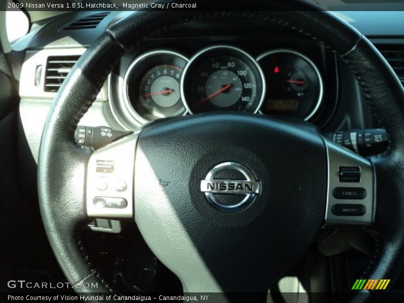 Magnetic Gray / Charcoal 2009 Nissan Versa 1.8 SL Hatchback