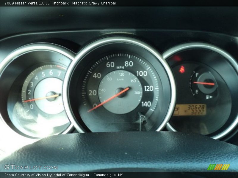 Magnetic Gray / Charcoal 2009 Nissan Versa 1.8 SL Hatchback