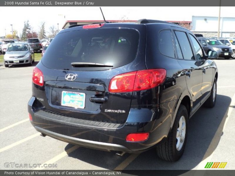 Deepwater Blue / Gray 2008 Hyundai Santa Fe GLS