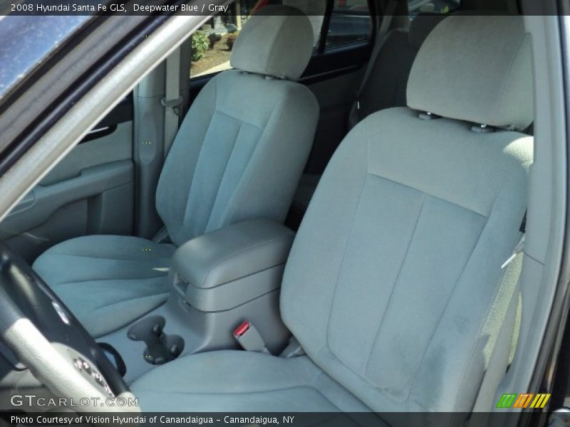 Deepwater Blue / Gray 2008 Hyundai Santa Fe GLS