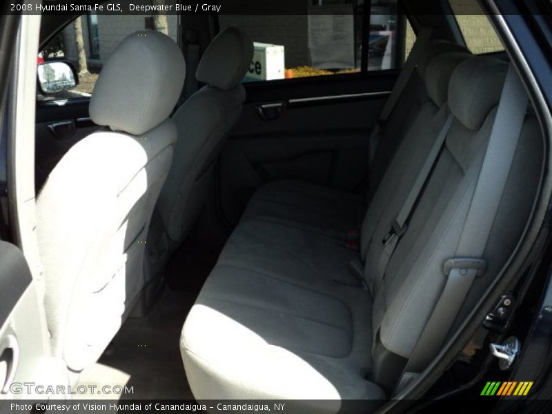 Deepwater Blue / Gray 2008 Hyundai Santa Fe GLS
