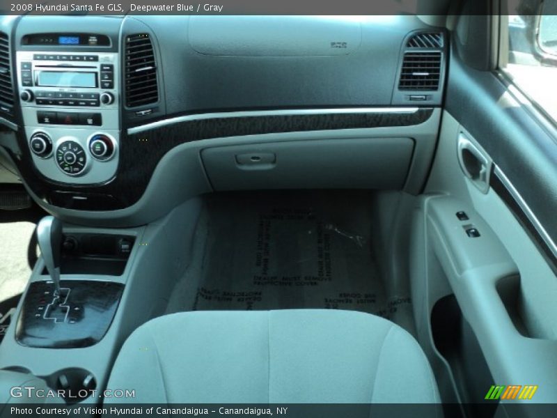Deepwater Blue / Gray 2008 Hyundai Santa Fe GLS