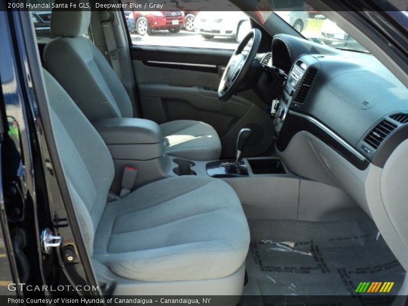 Deepwater Blue / Gray 2008 Hyundai Santa Fe GLS