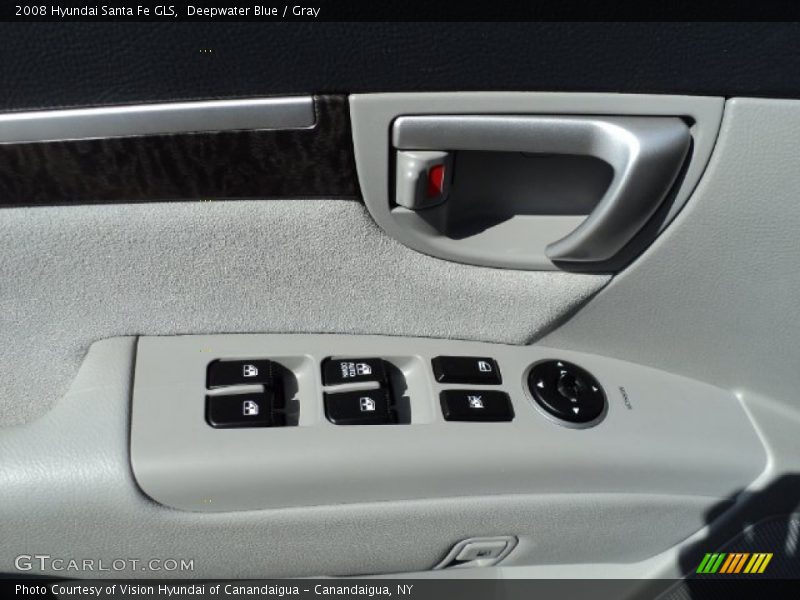 Deepwater Blue / Gray 2008 Hyundai Santa Fe GLS