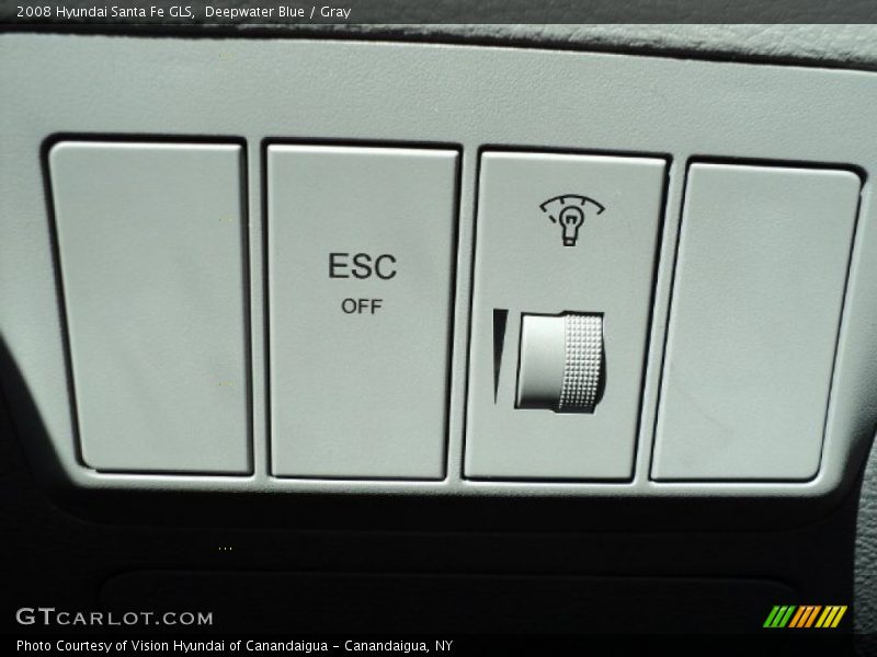 Deepwater Blue / Gray 2008 Hyundai Santa Fe GLS