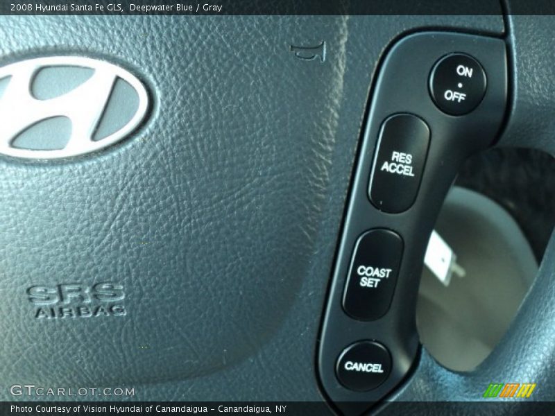 Deepwater Blue / Gray 2008 Hyundai Santa Fe GLS